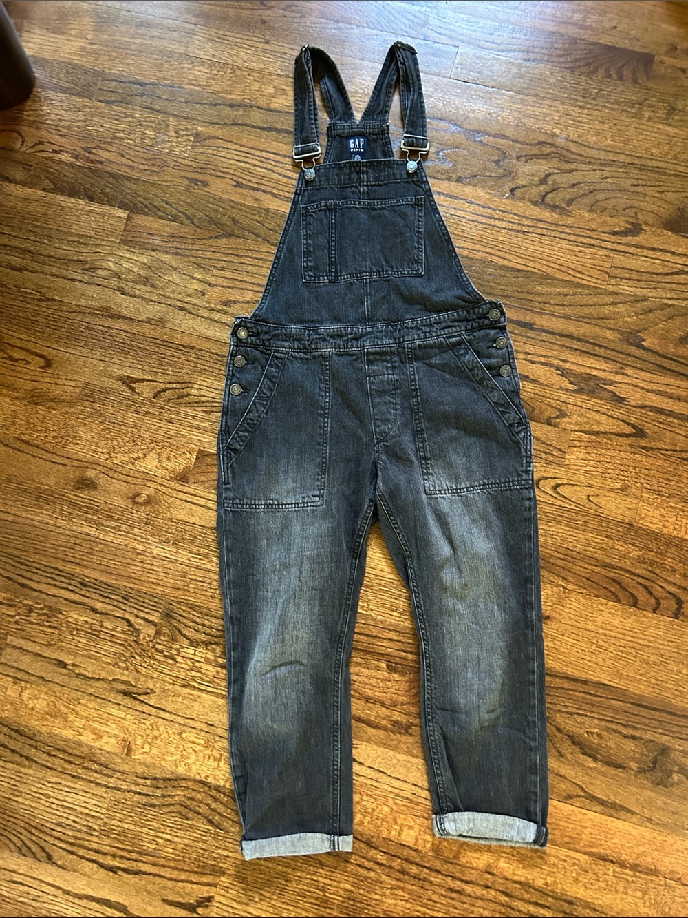 GAP Black Wash Denim Overalls